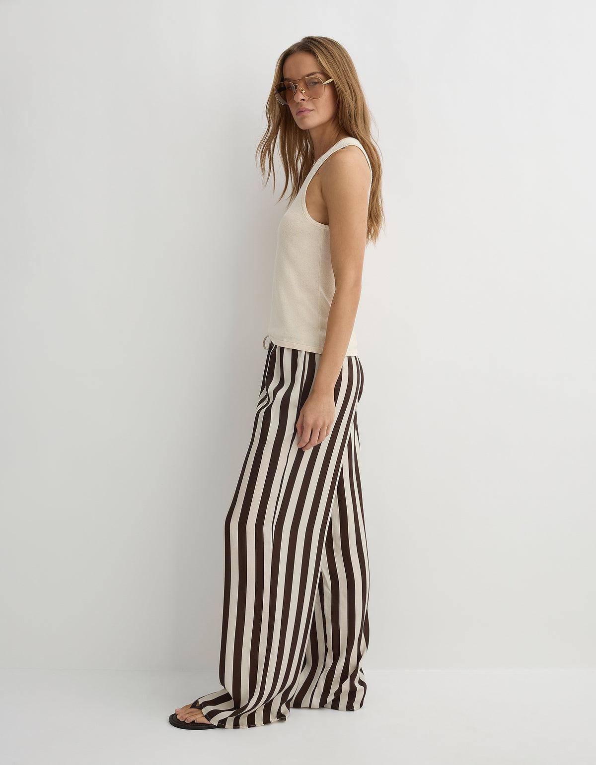 The Hugo Pant - Choc Stripe