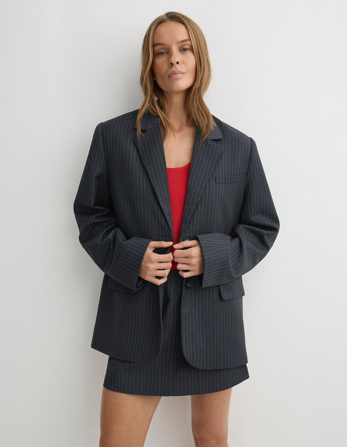 The Ridge Blazer - Grey Stripe