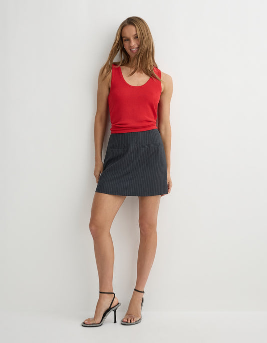 The Ridge Skirt - Grey Stripe
