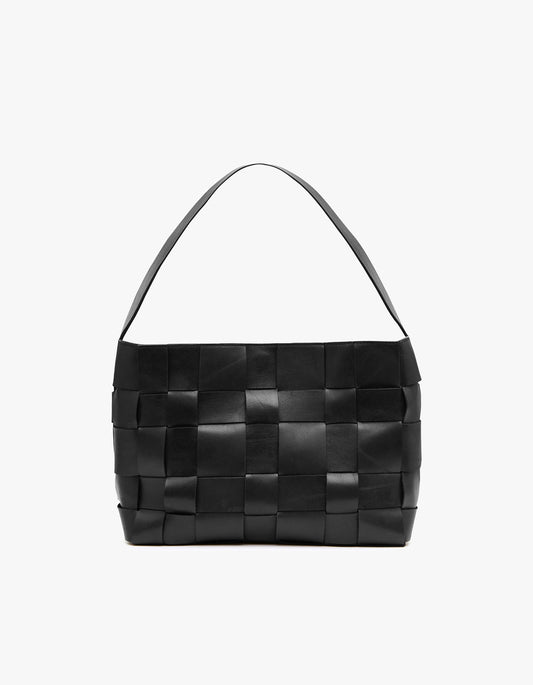 Woven Mini Tote Bag - Black