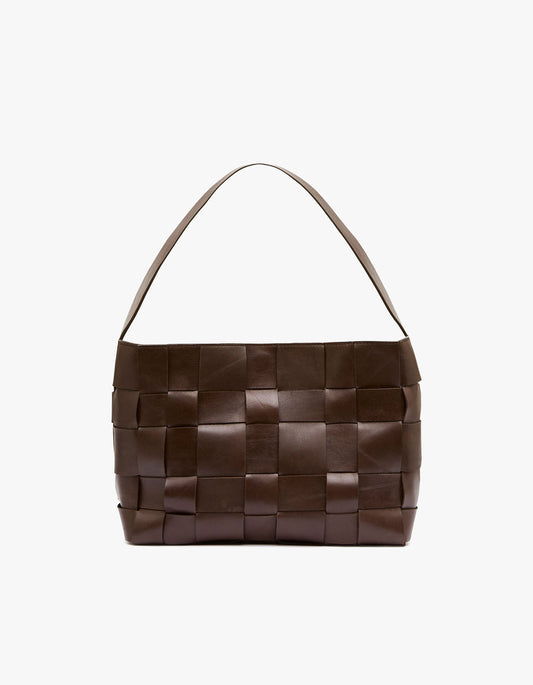 Woven Mini Tote Bag - Chocolate