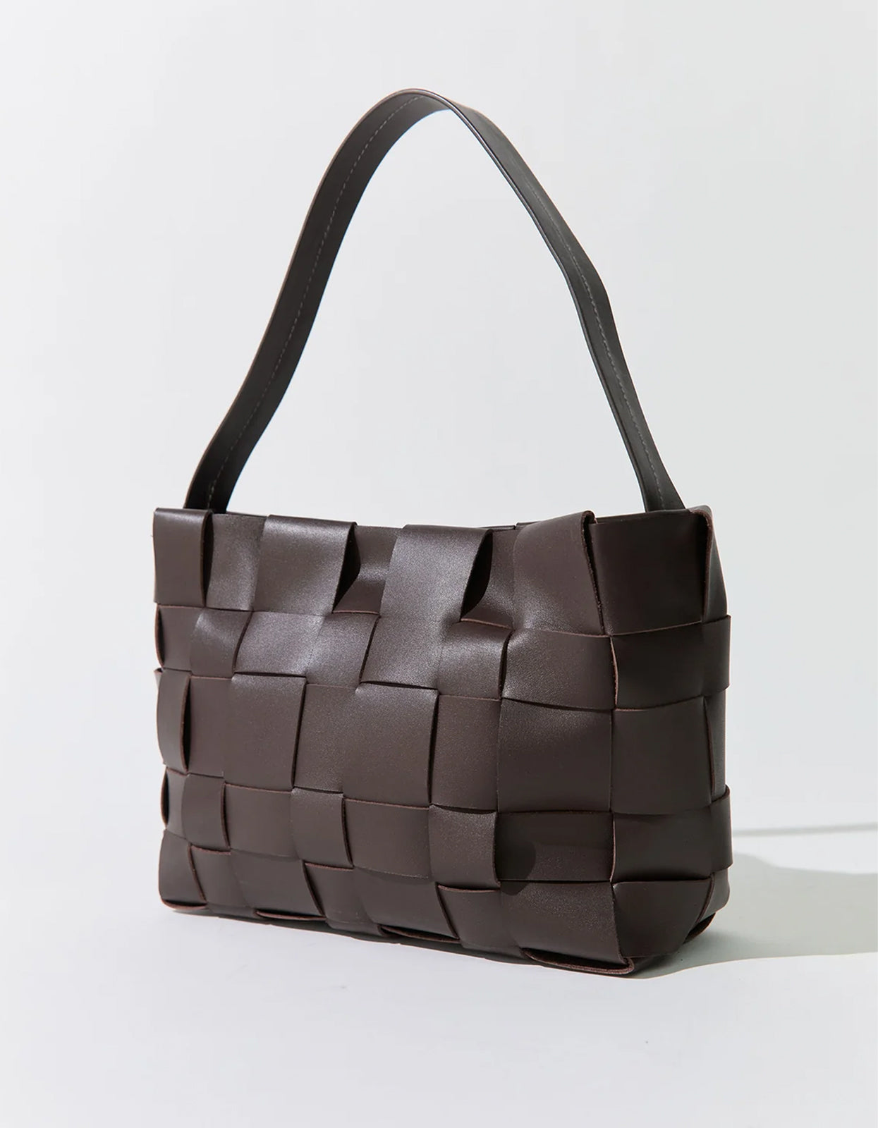 Woven Mini Tote Bag - Chocolate