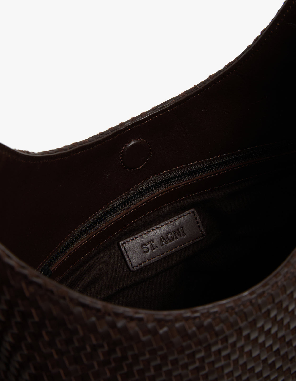 Lattice Weave Large Tote Bag - Coffee