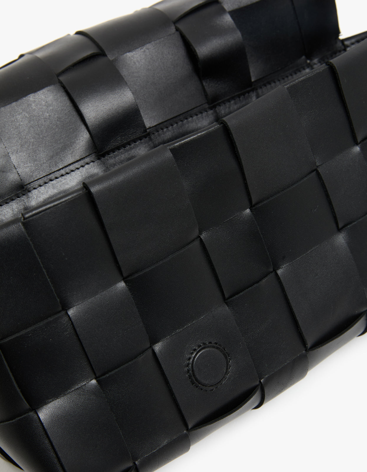 Woven Envelope Slim Tote Bag - Black