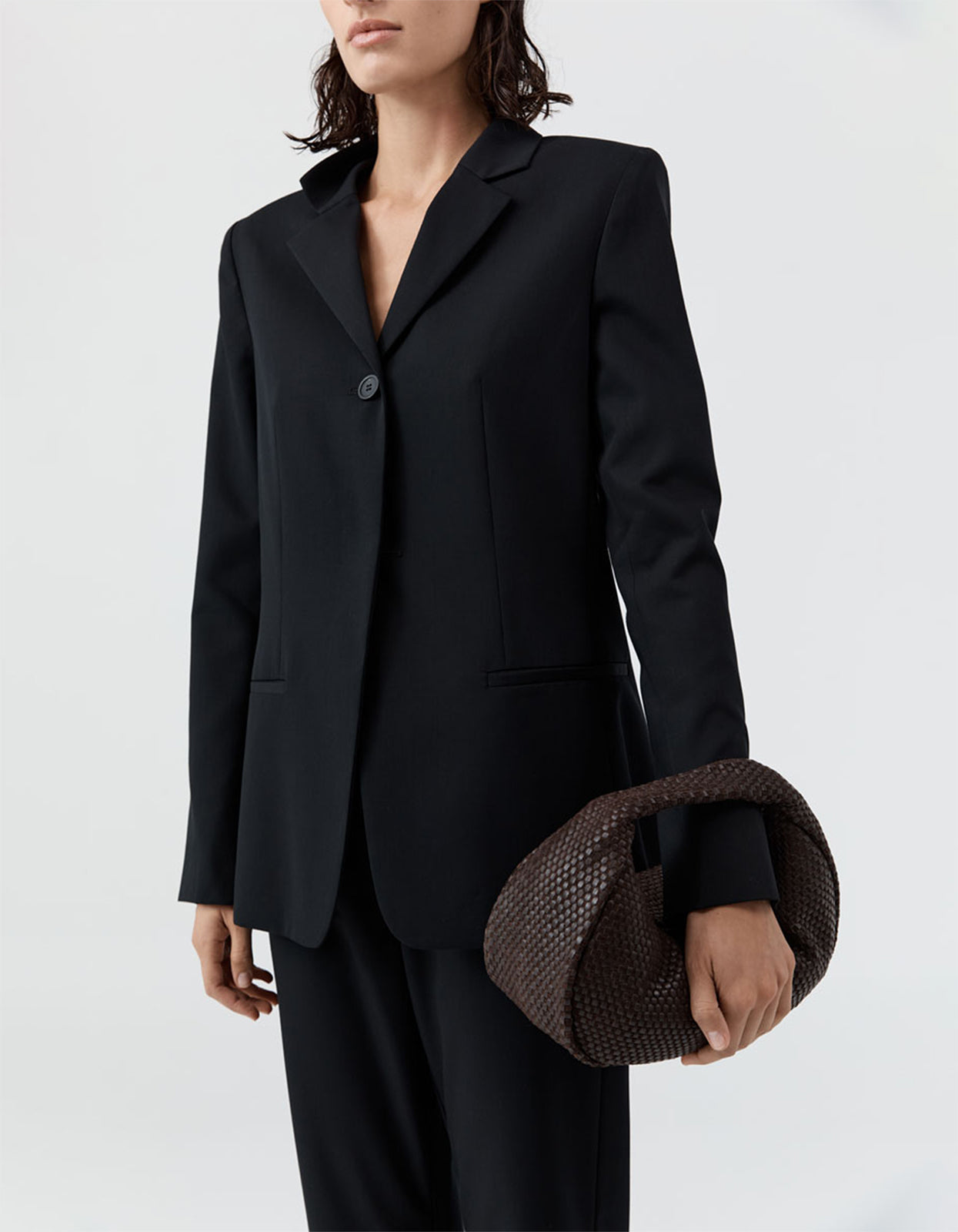 Lattice Weave Mini Bon Bon Bag - Coffee