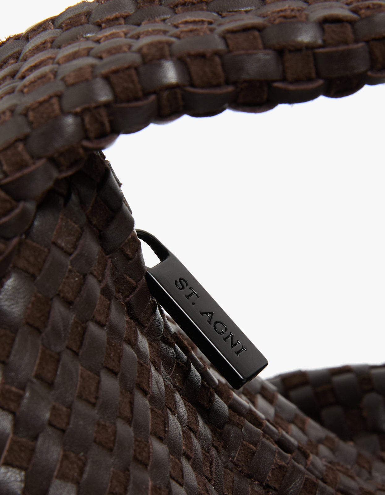 Lattice Weave Mini Bon Bon Bag - Coffee