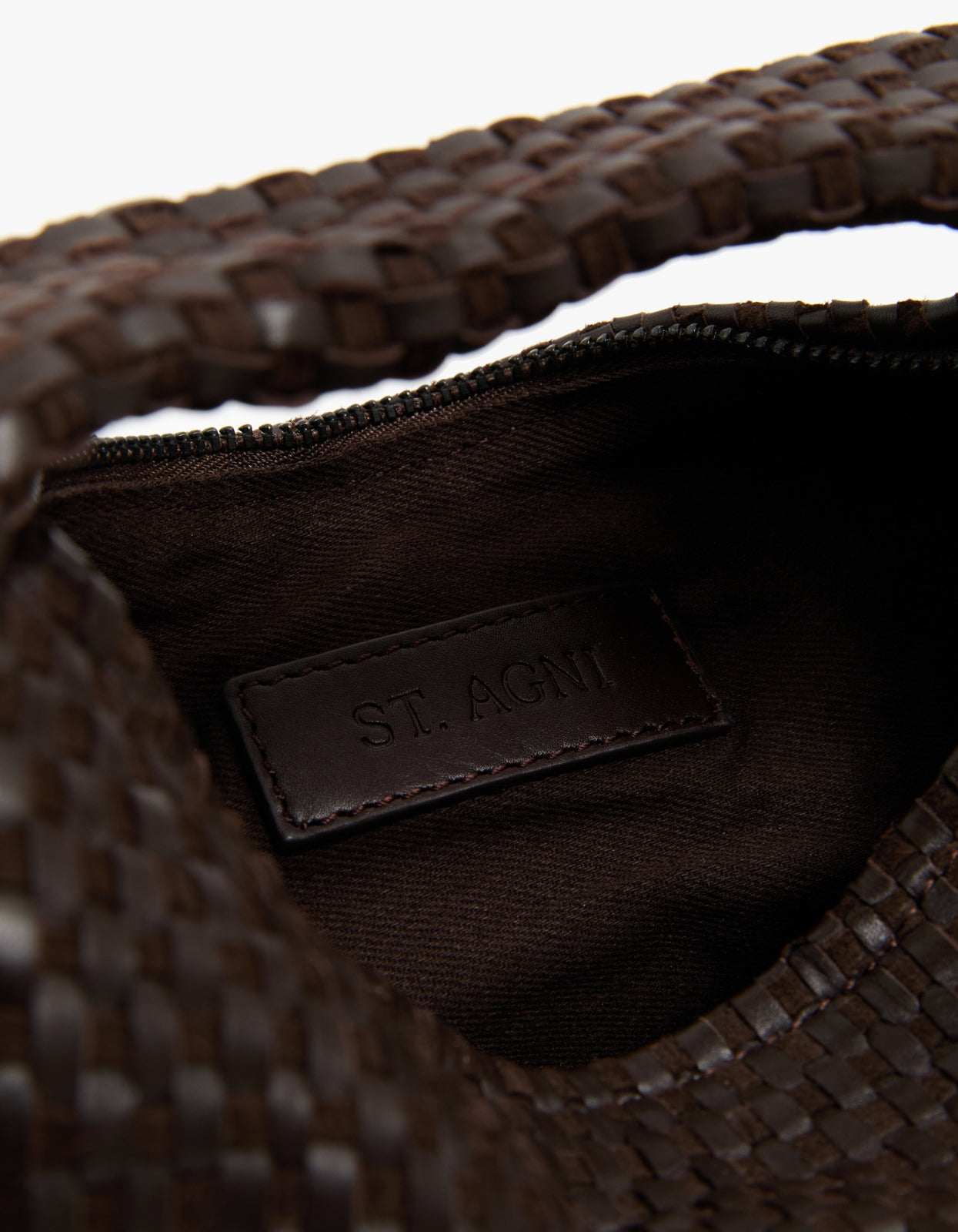 Lattice Weave Mini Bon Bon Bag - Coffee