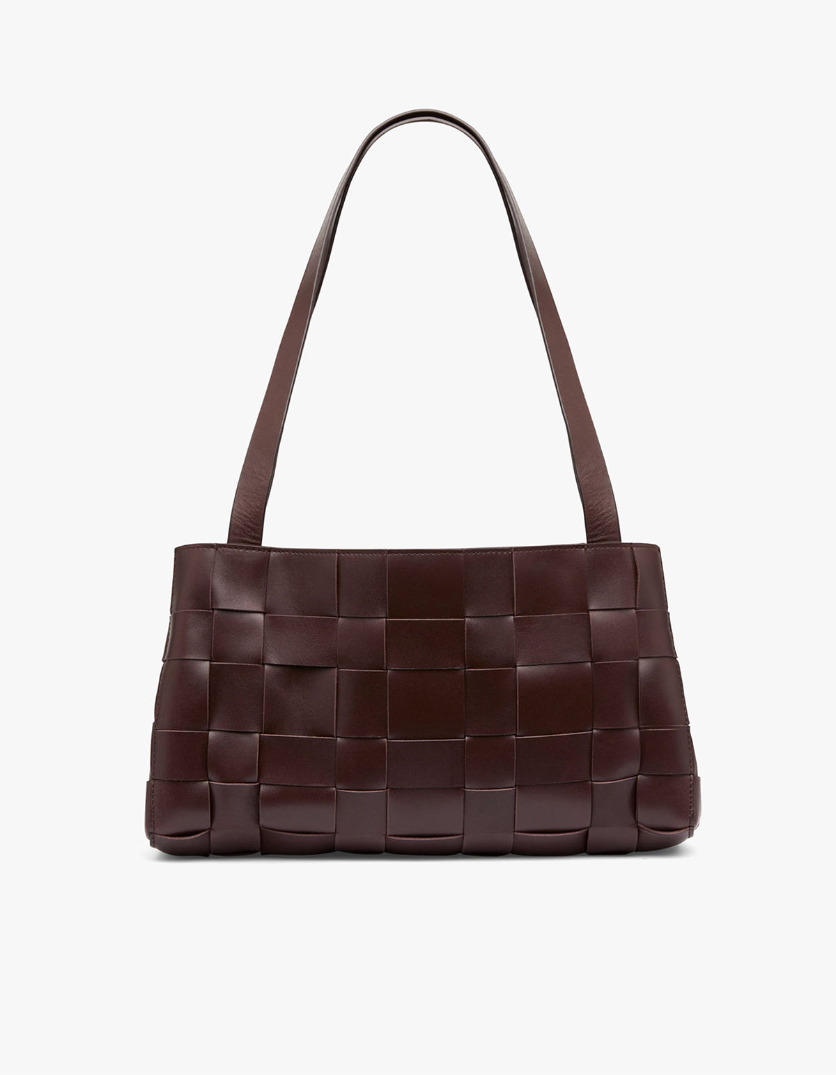 Slim Woven Tote Bag - Chocolate