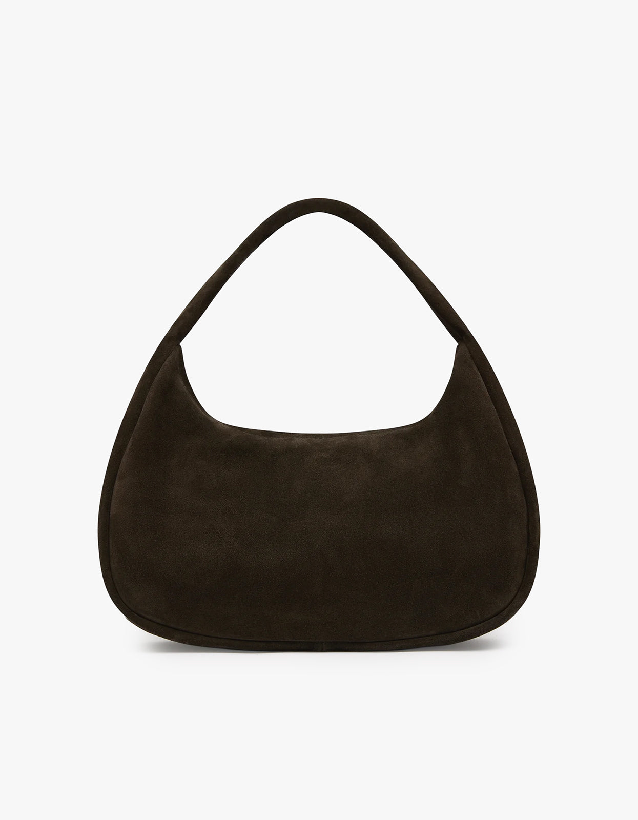Large Suede Bon Bon Bag - Coffee