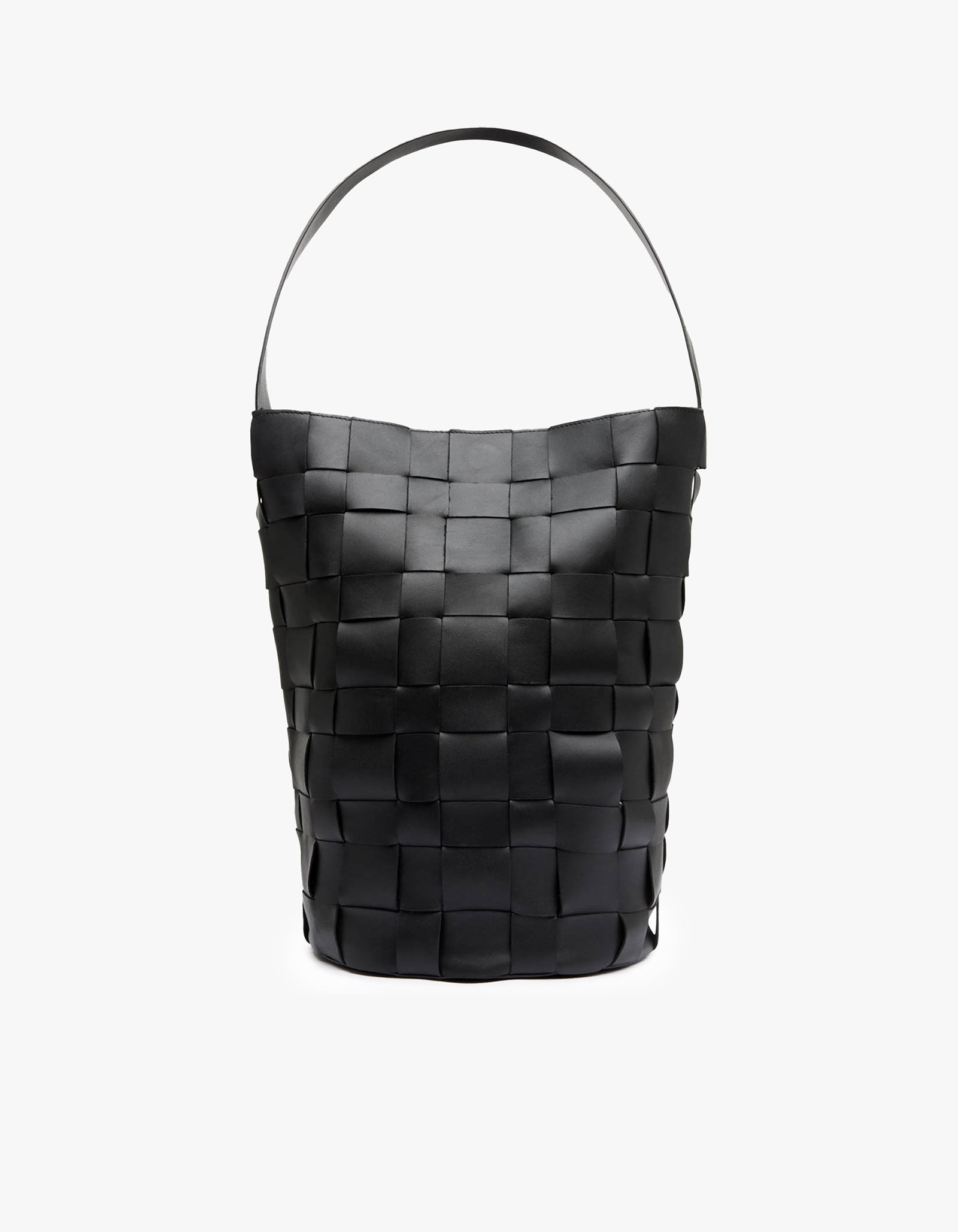 Woven Bucket Bag - Black