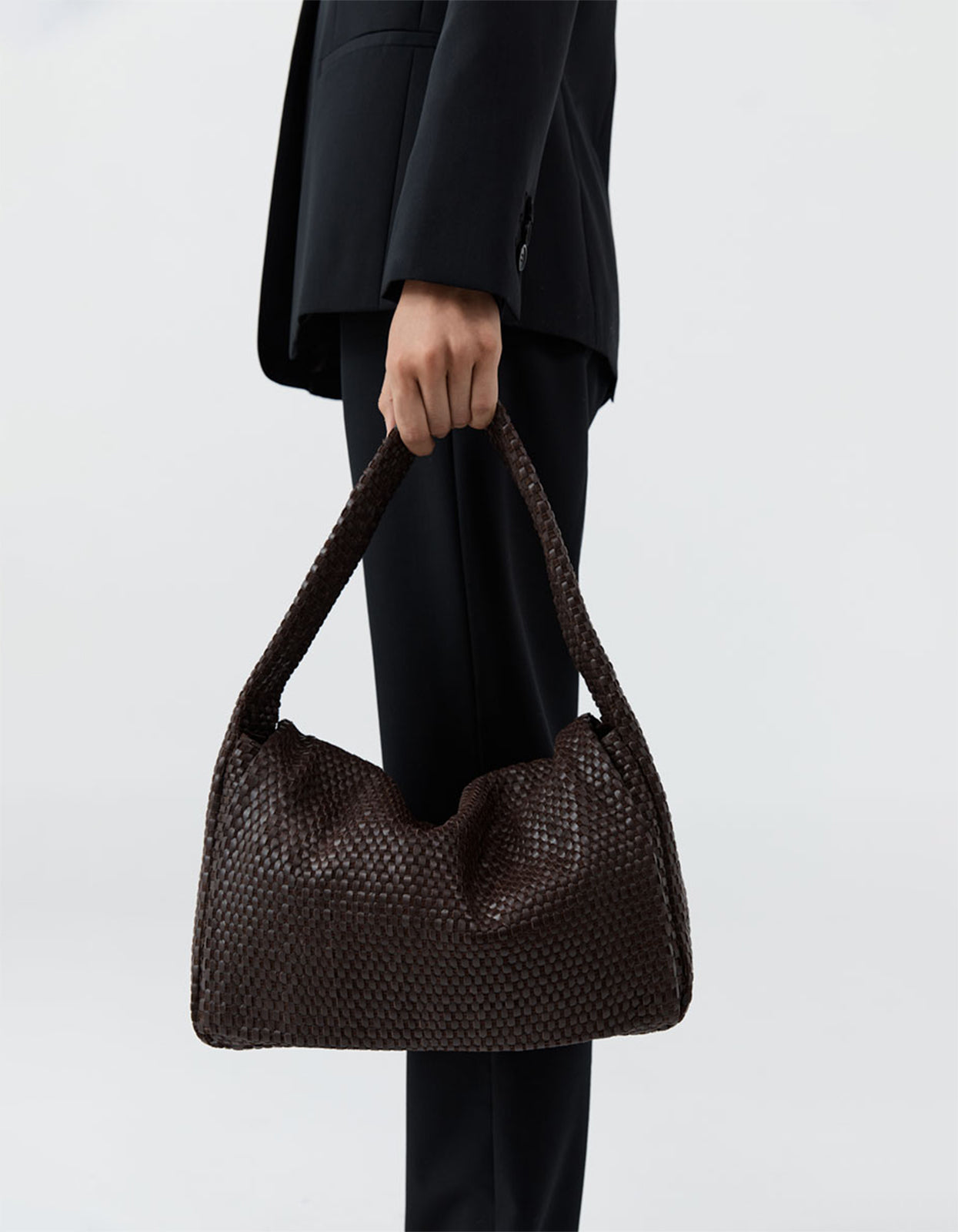 Lattice Everyday Satchel Bag - Coffee