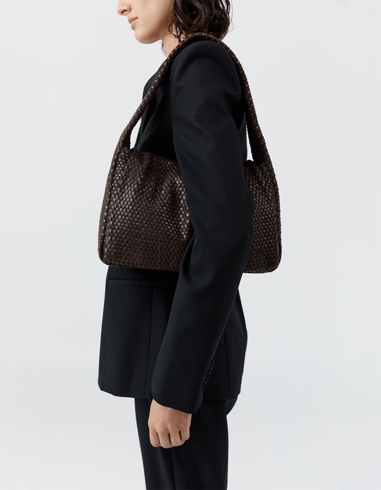 Lattice Everyday Satchel Bag - Coffee