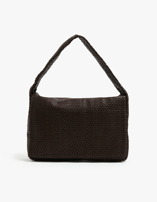 Lattice Everyday Satchel Bag - Coffee