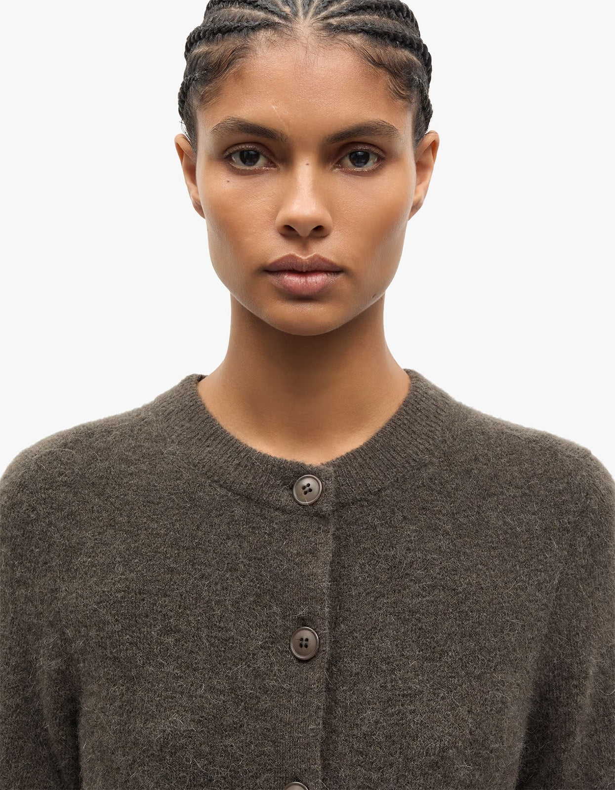 Sanoura S/S Cardigan 15556 - Major Brown