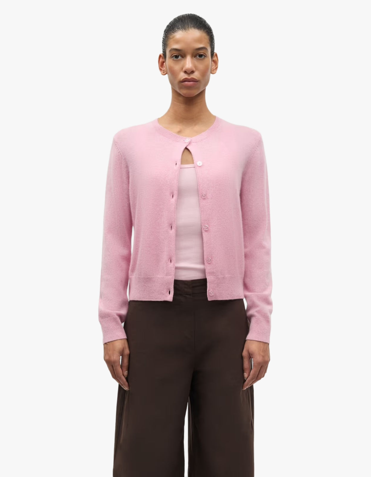 Saboston Cashmere Cardigan 6304 - Bleached Mauve