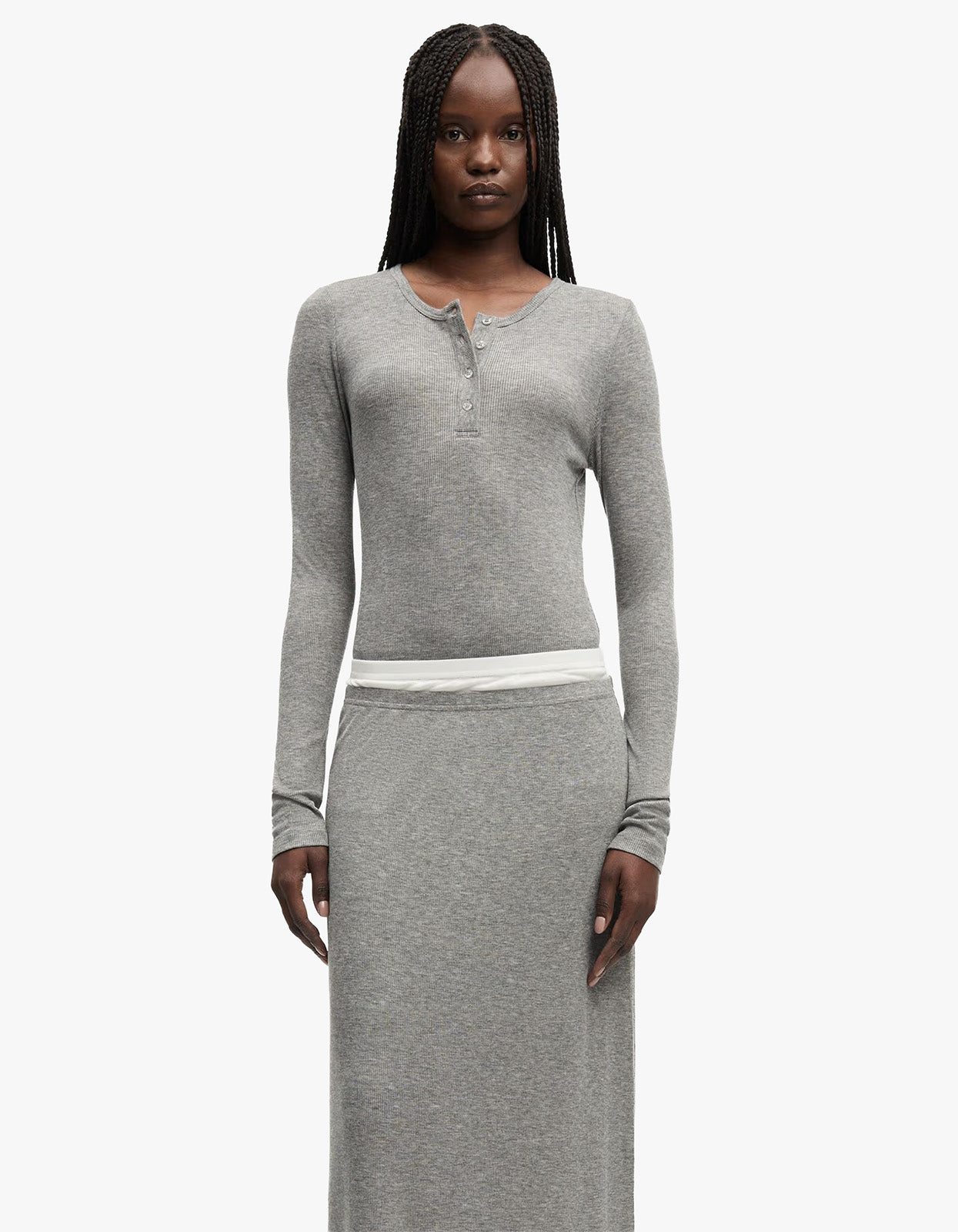 Sadou Skirt 15886 - Mid Grey Mel.