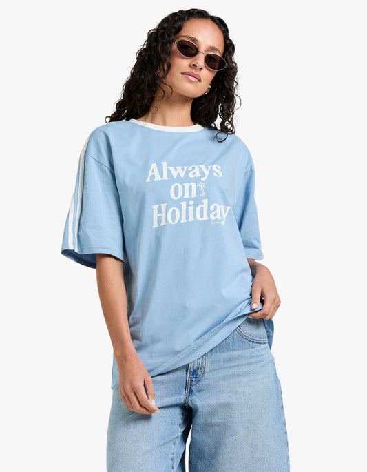 Always On Holiday T-Shirt - Dusk Blue