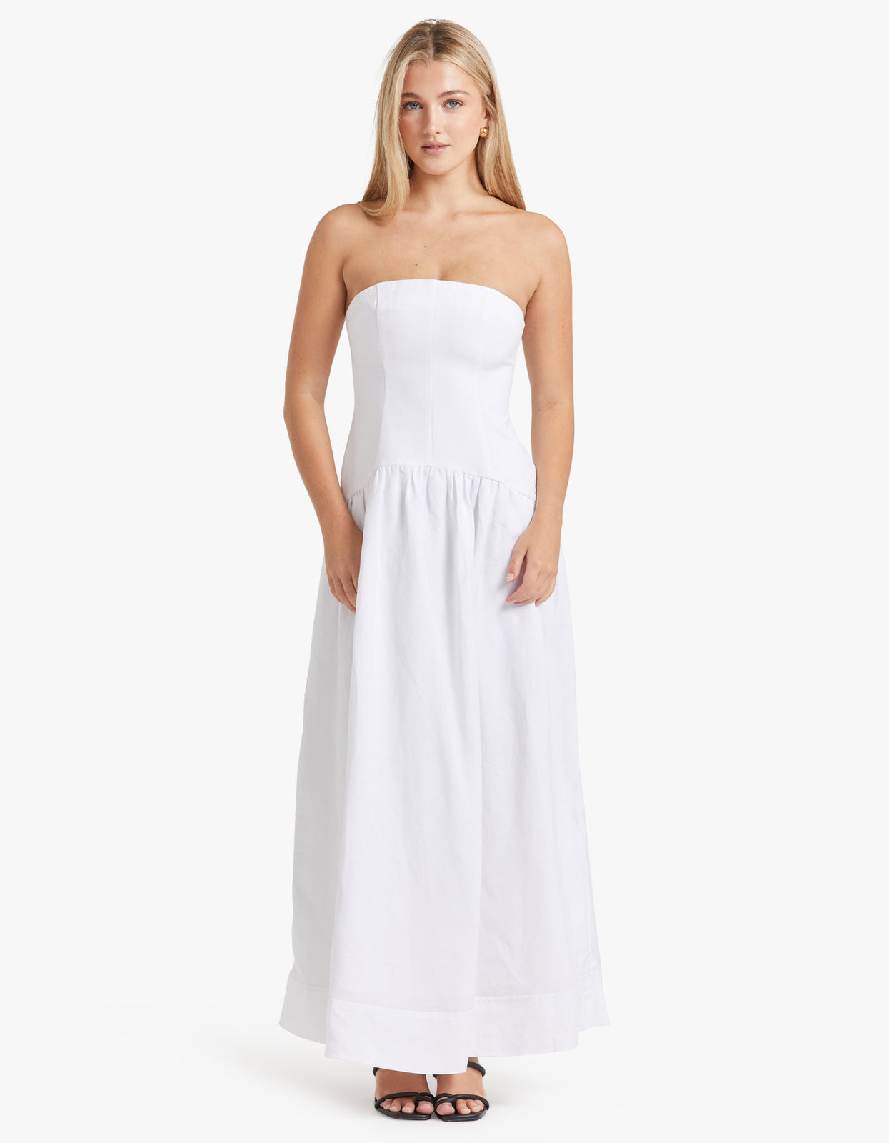 Superette | Blanc Strapless Panelled Maxi Dress - Ivory