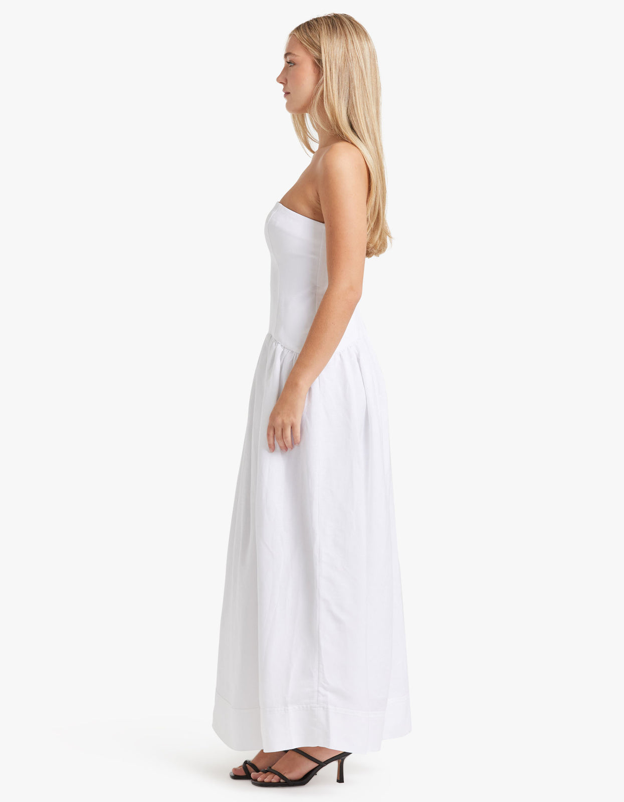 Superette | Blanc Strapless Panelled Maxi Dress - Ivory