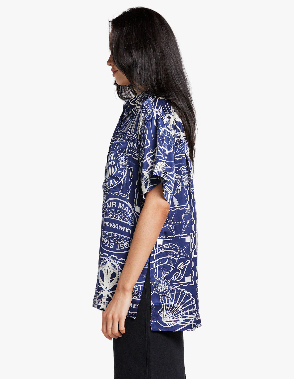 Printed Silky Short Sleeve Shirt - 6 Colours - Just $4