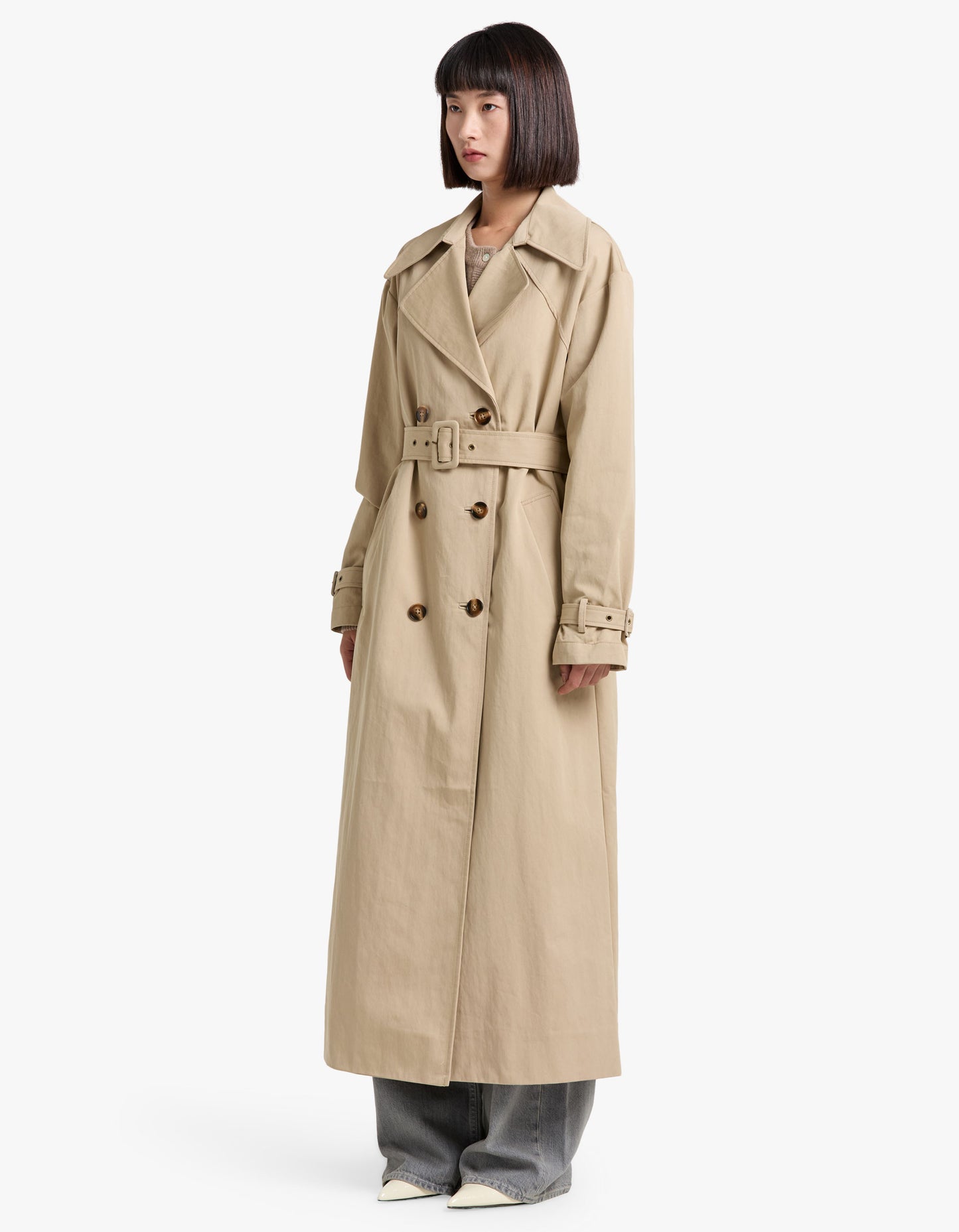 Kai Trench Coat - Khaki Beige