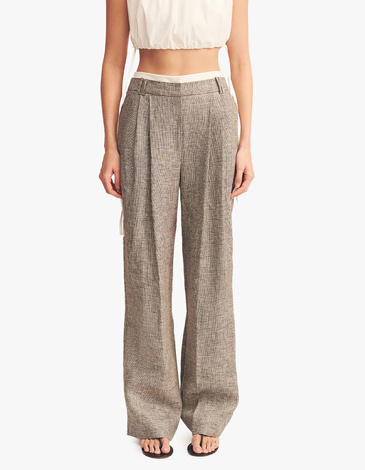 Elliot Double Waist Band Pant - Concrete