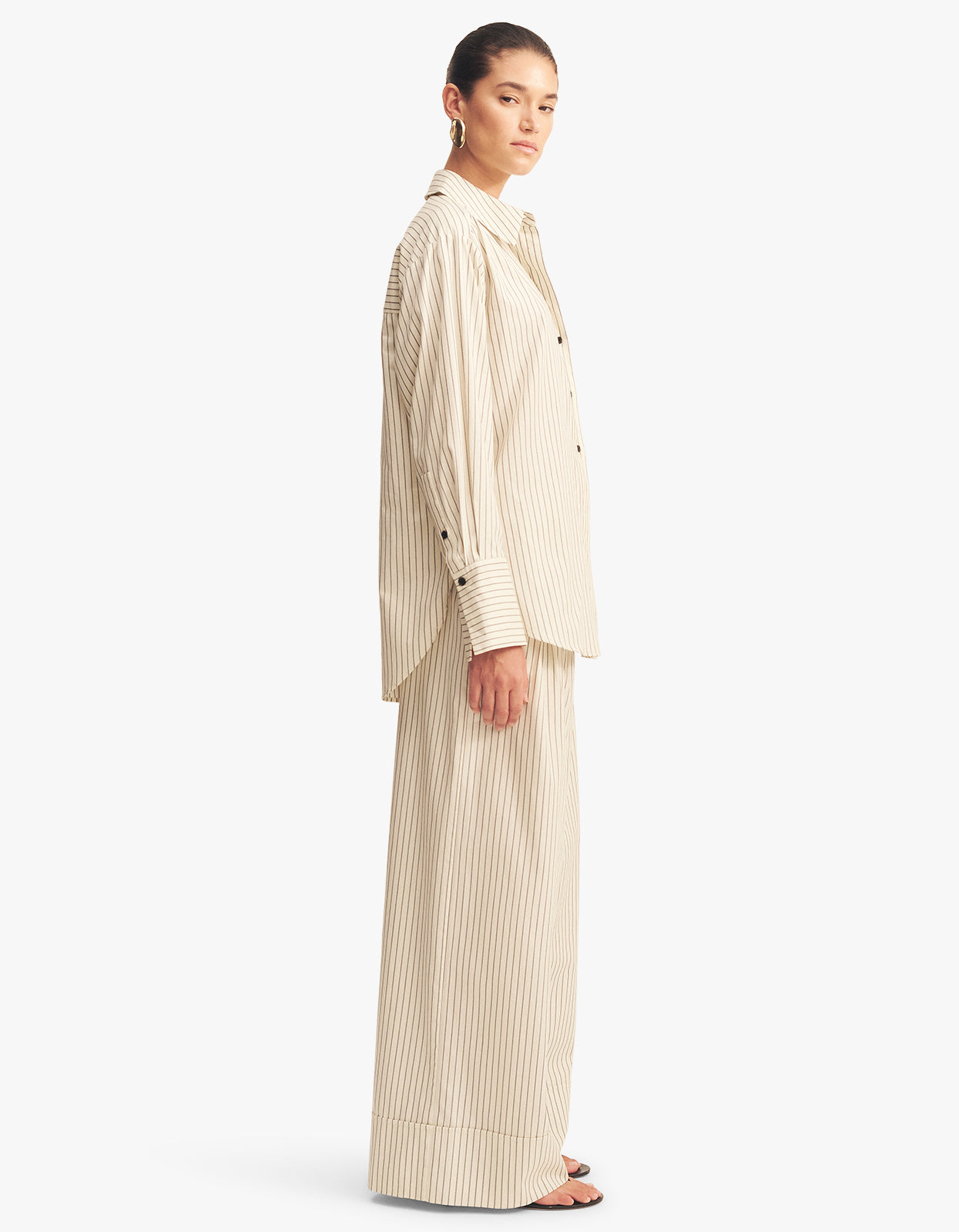 Hudson Shirt - Blanc Pinstripe