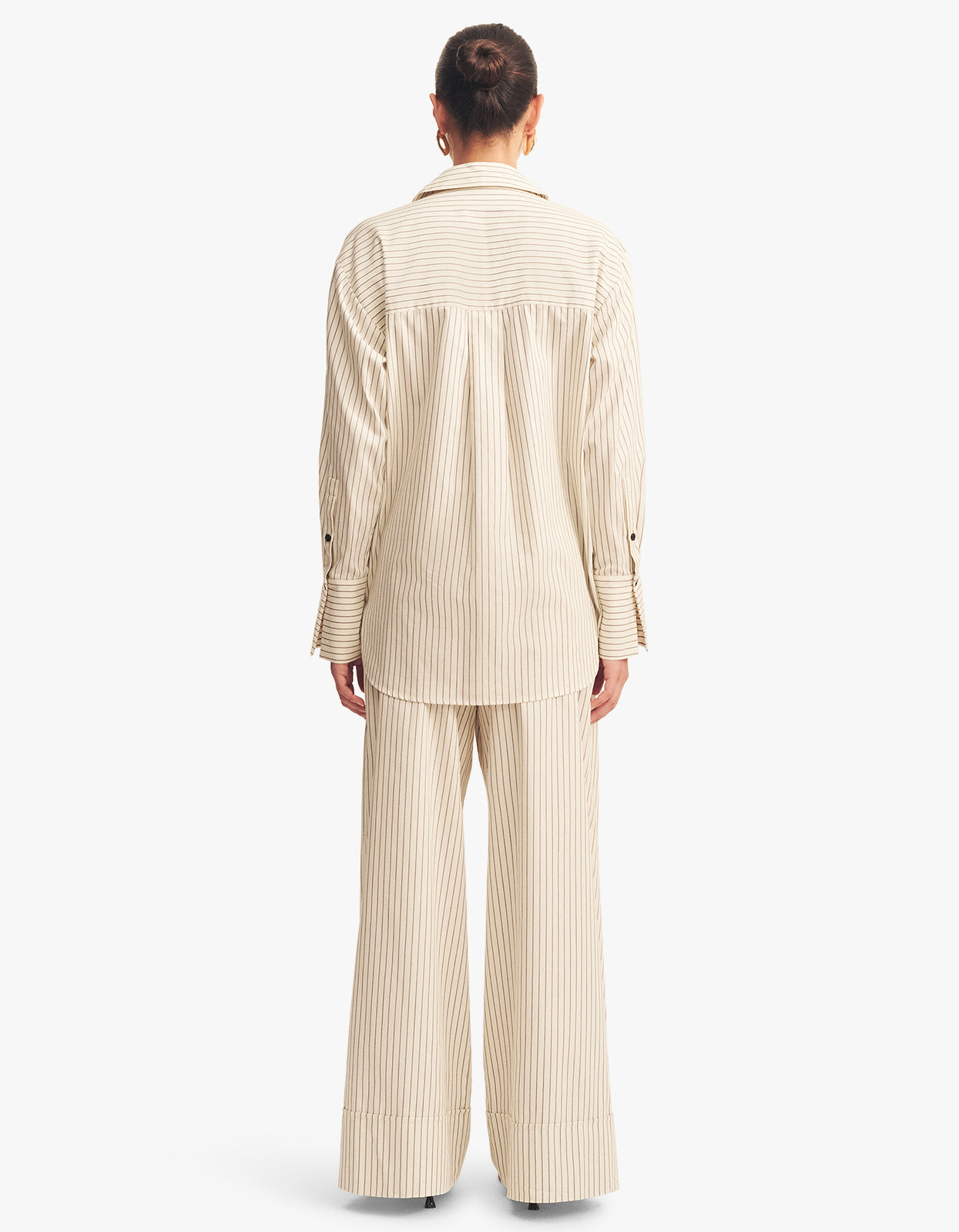 Hudson Shirt - Blanc Pinstripe