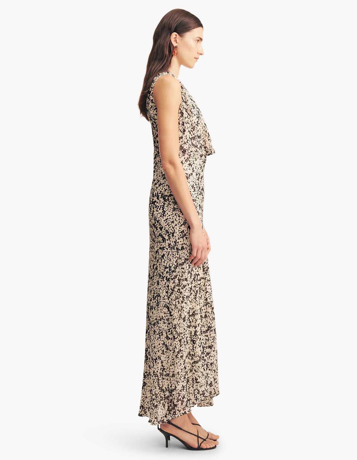Ophelia Low Cowl Maxi Dress - Pavement Mult