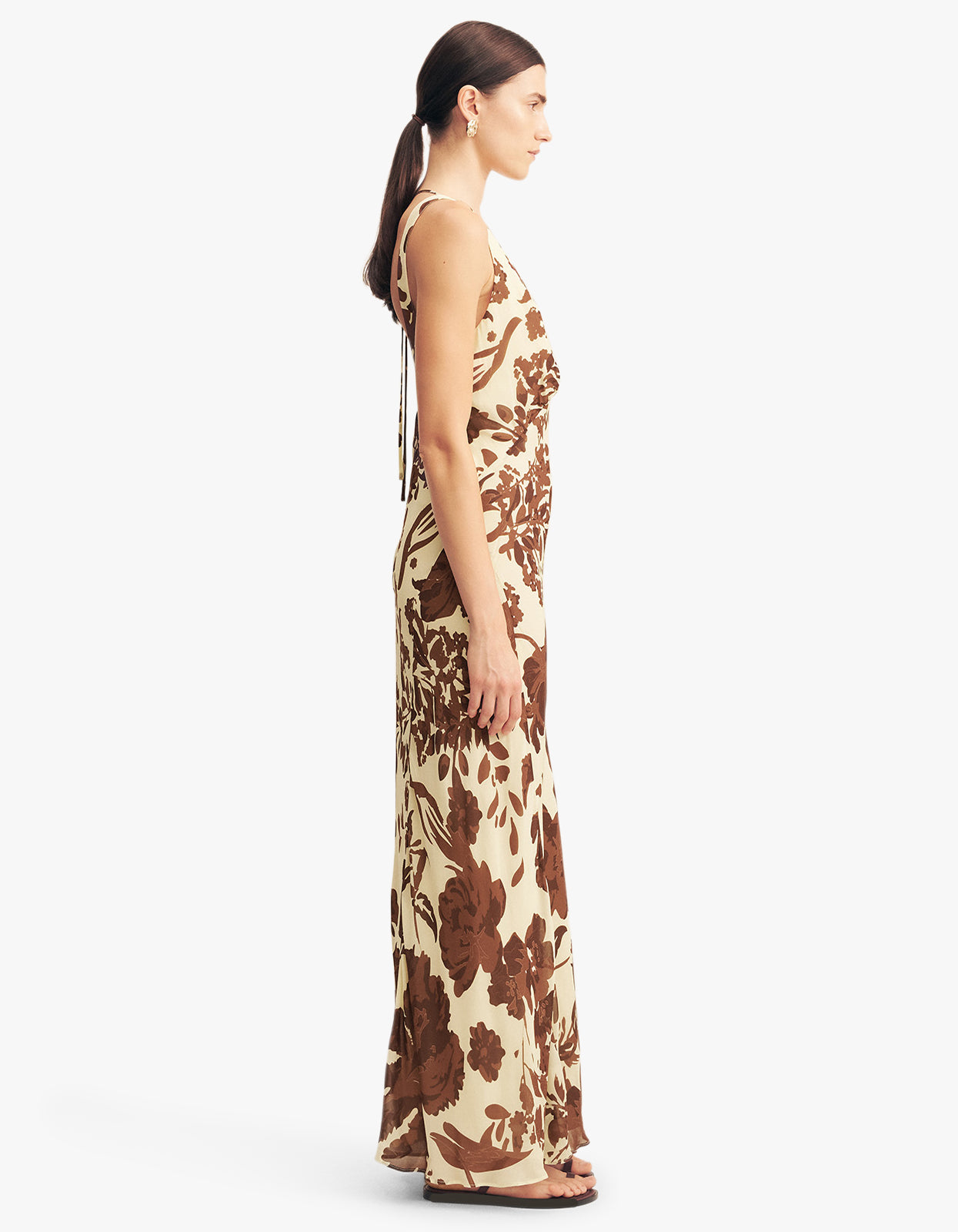 Noa Plunged Maxi Dress - Pineapple Wallflower
