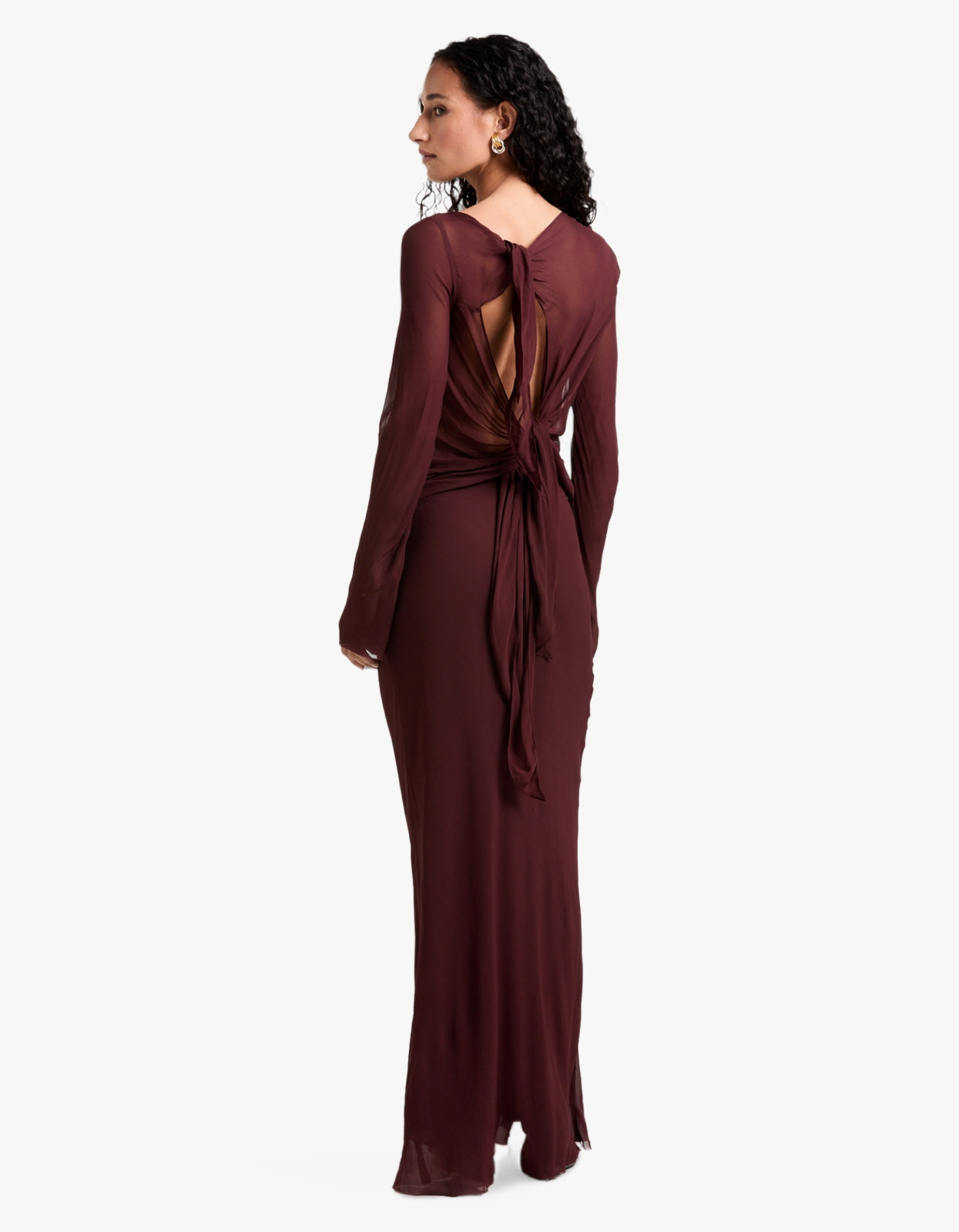 Amanda L/S Maxi Dress - Raisin