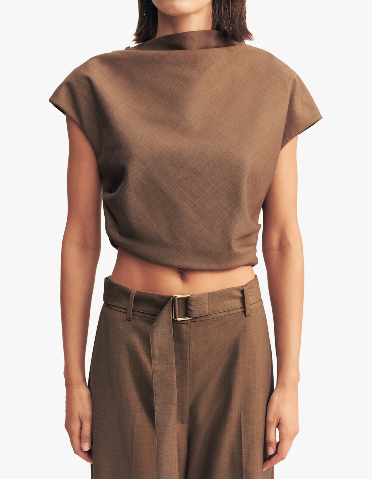 Asher Cap Sleeve Top - Saddle