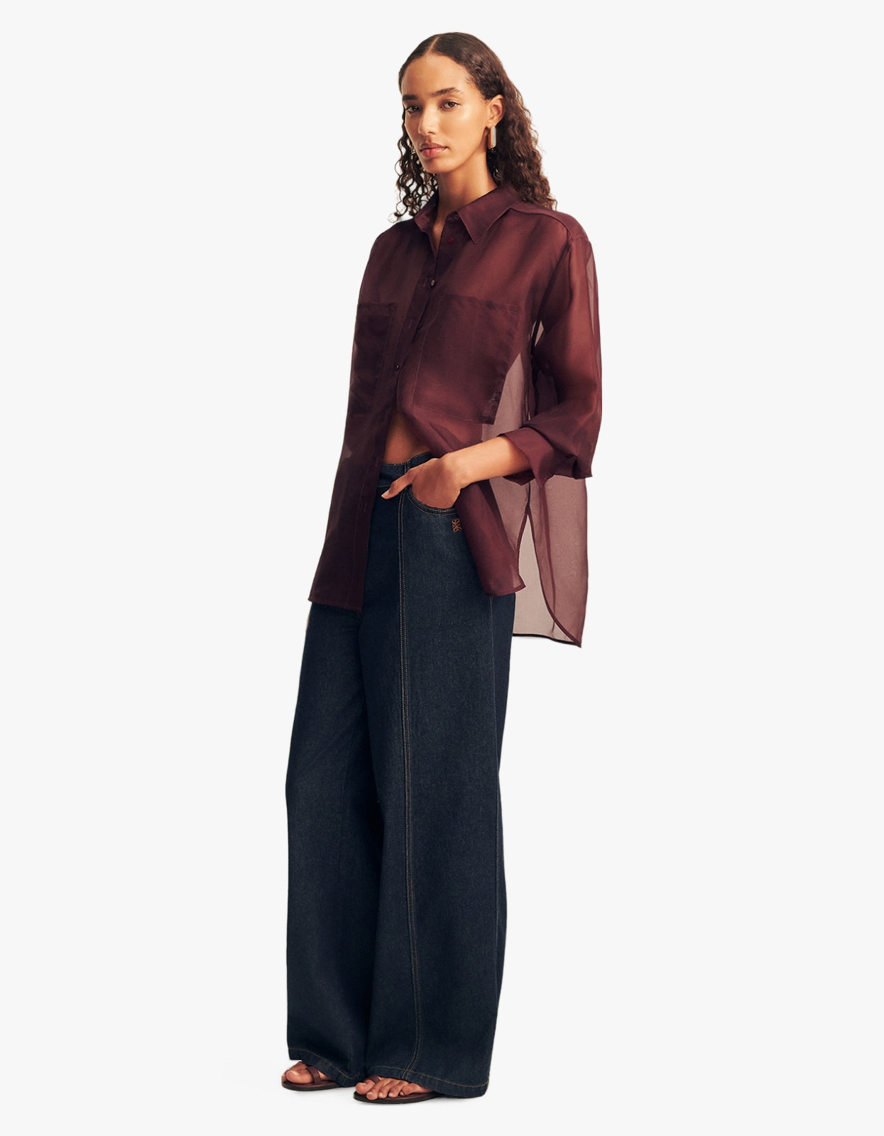 Tibby Silk Organza Shirt - Port Royale