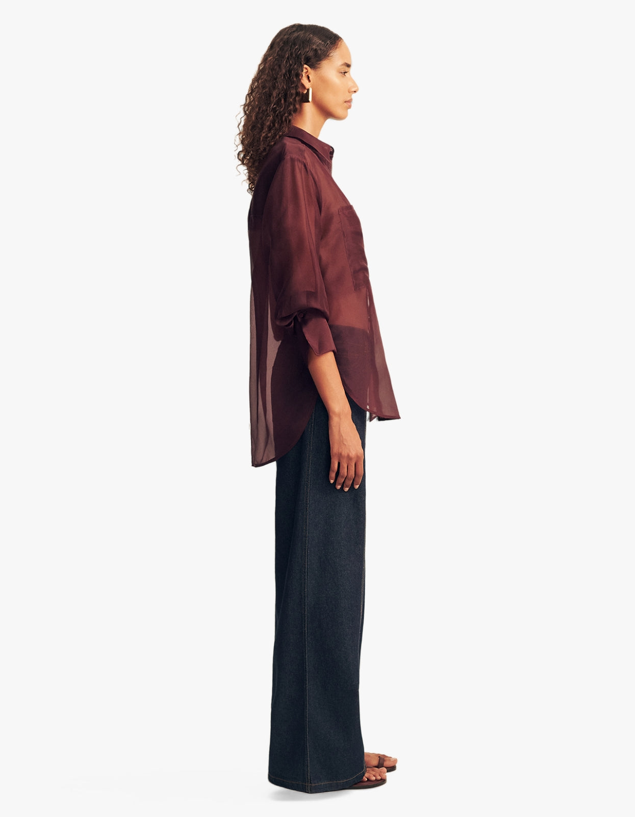 Tibby Silk Organza Shirt - Port Royale