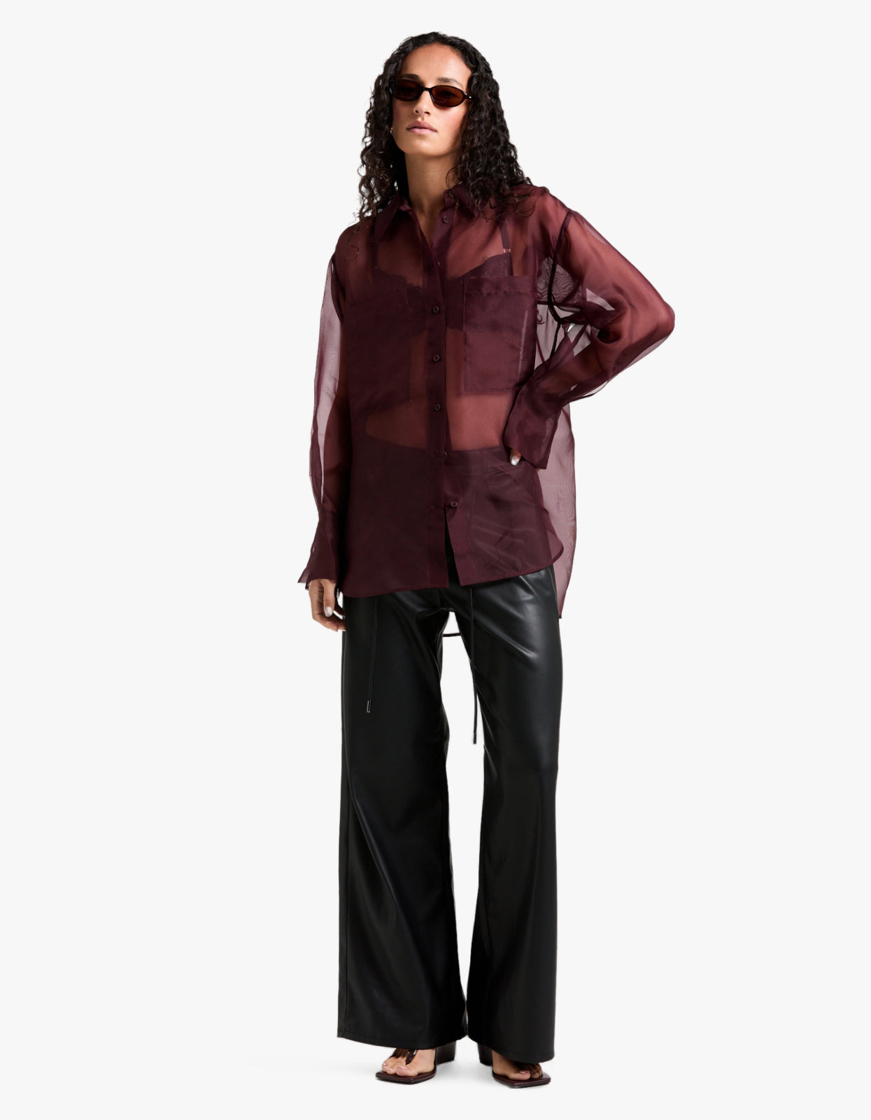 Tibby Silk Organza Shirt - Port Royale