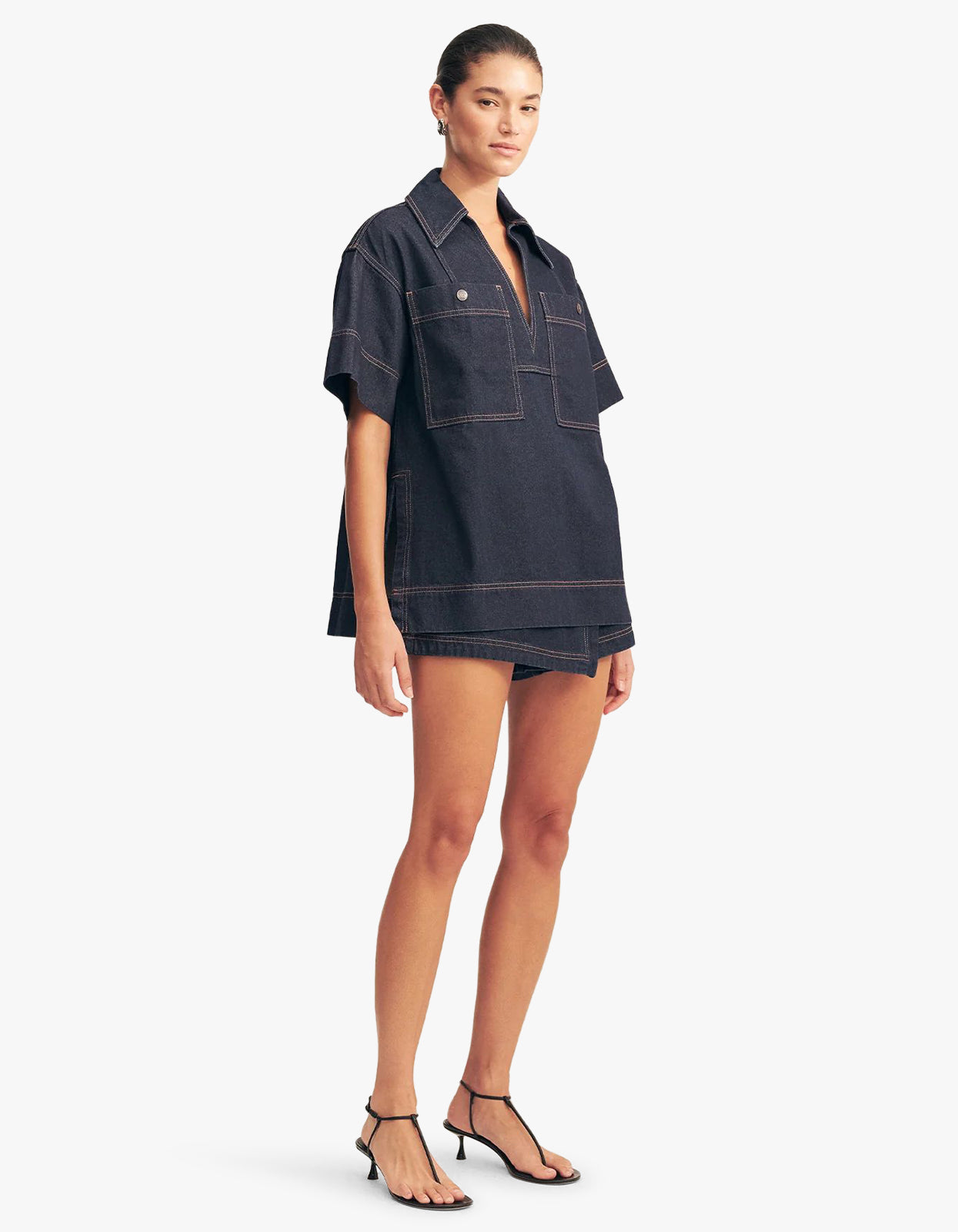 Rita Pullover Top - Deep Indigo