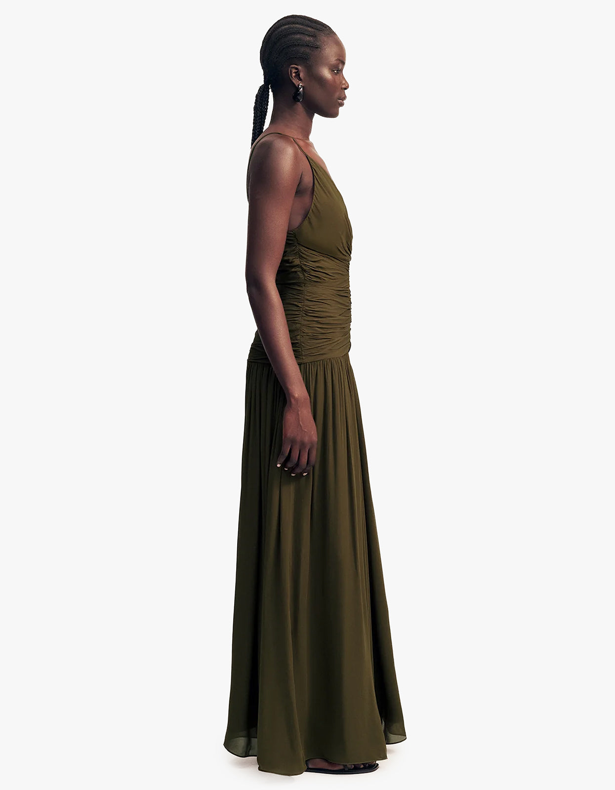 Juno Gathered Bodice Maxi Dress - Jungle