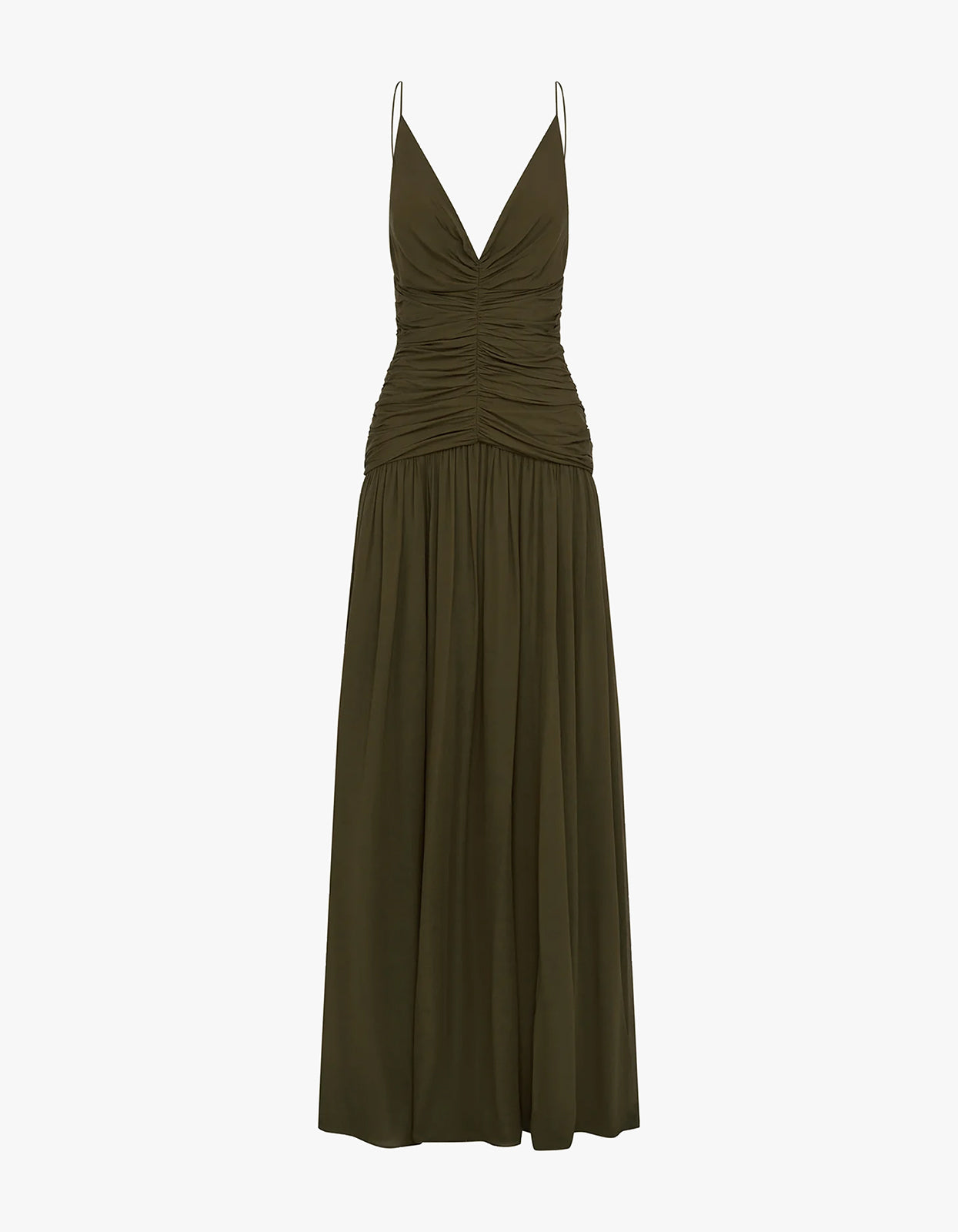 Juno Gathered Bodice Maxi Dress - Jungle