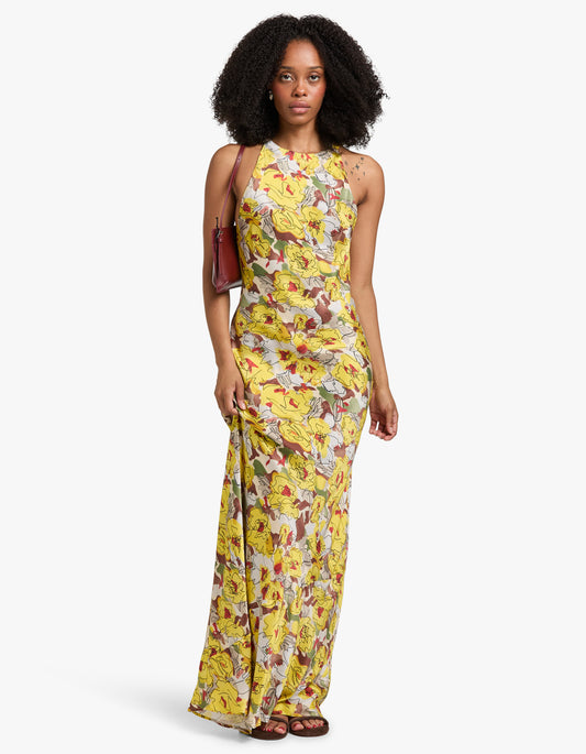 High Low Dress - Sunflower Floral