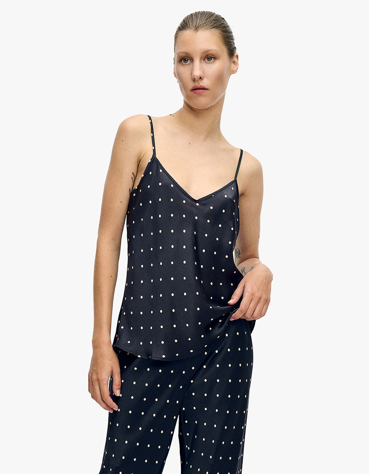 Bias Cut Cami - Small Polka Dot