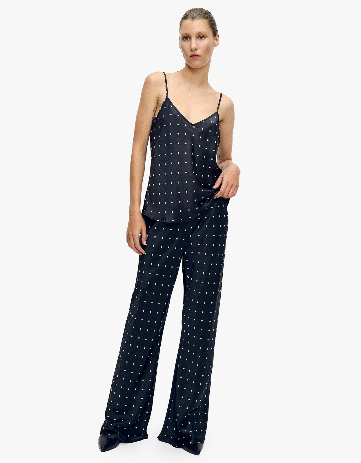 Bias Cut Pant - Small Polka Dot