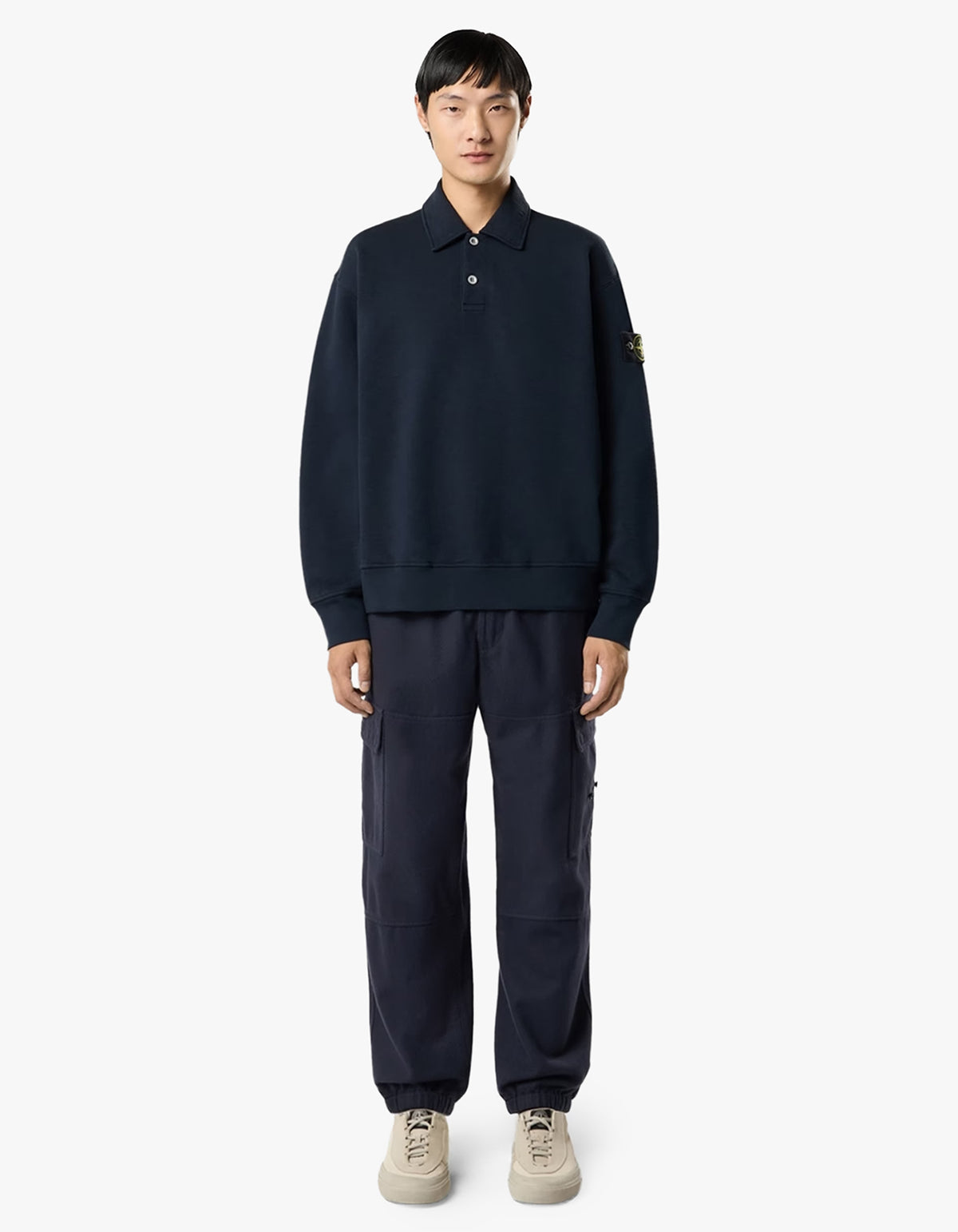 6100054 L/S Polo - Navy Blue