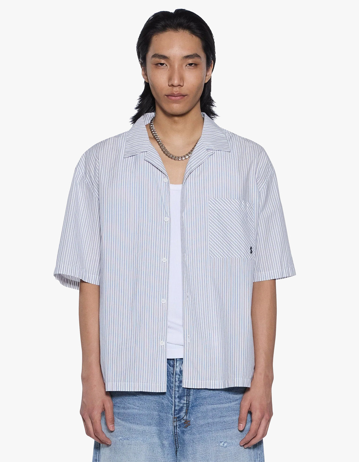 Diner S/S Shirt - Blue Stripe