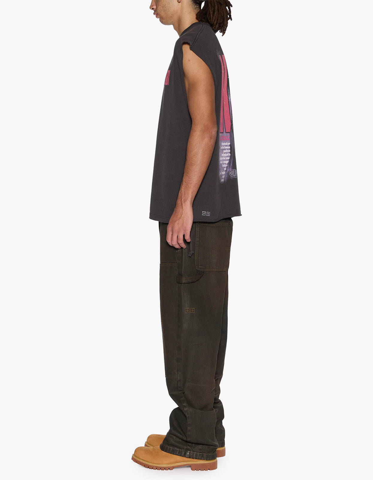 Panthera Cut Off Biggie Tee - Ash