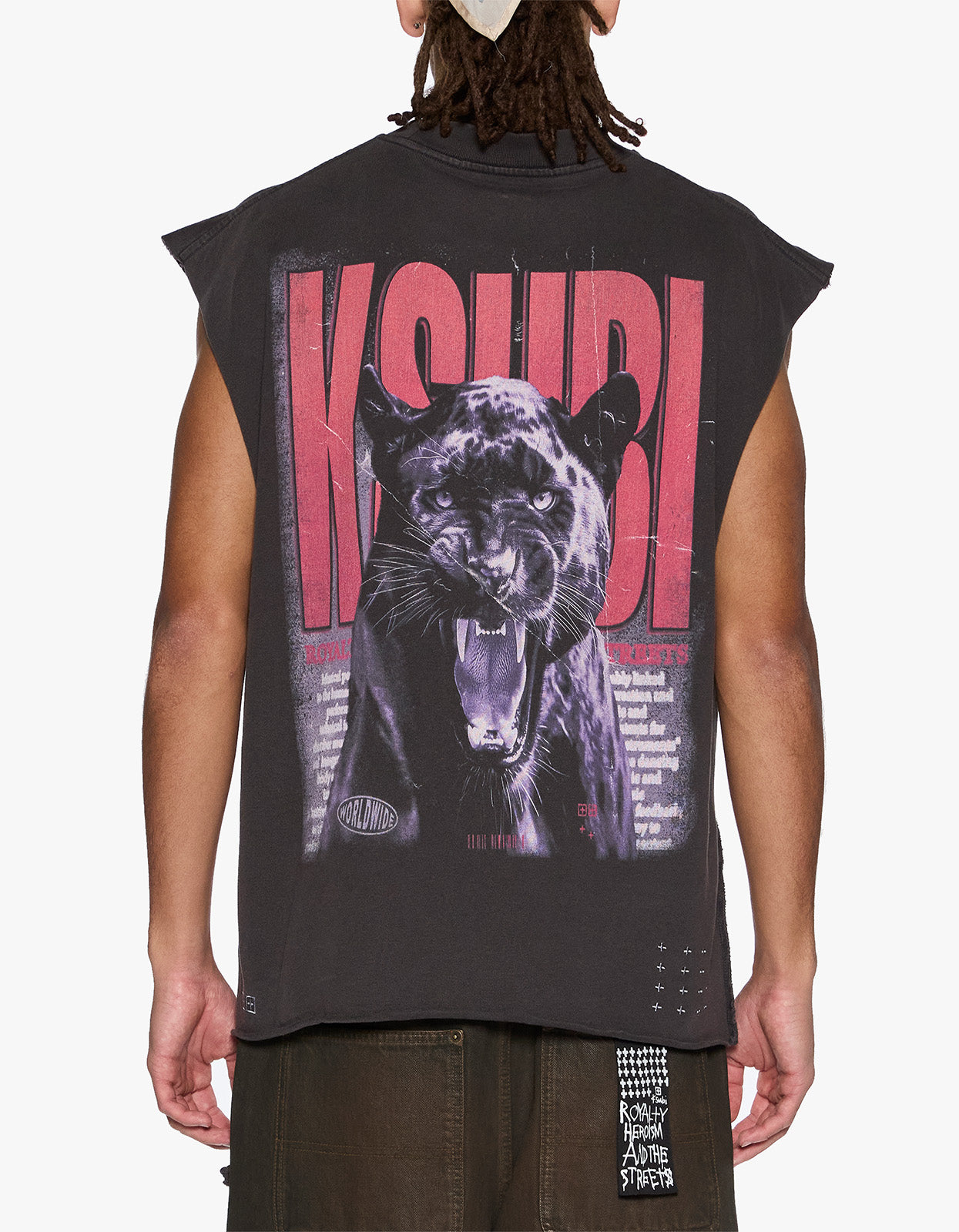 Panthera Cut Off Biggie Tee - Ash