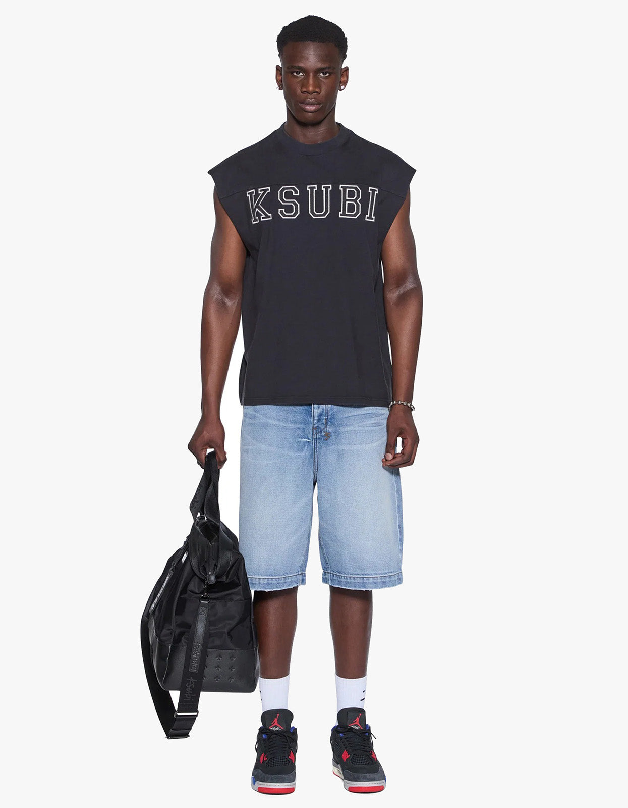 Touchdown Ekcess Cut Off Tank - Jet Black