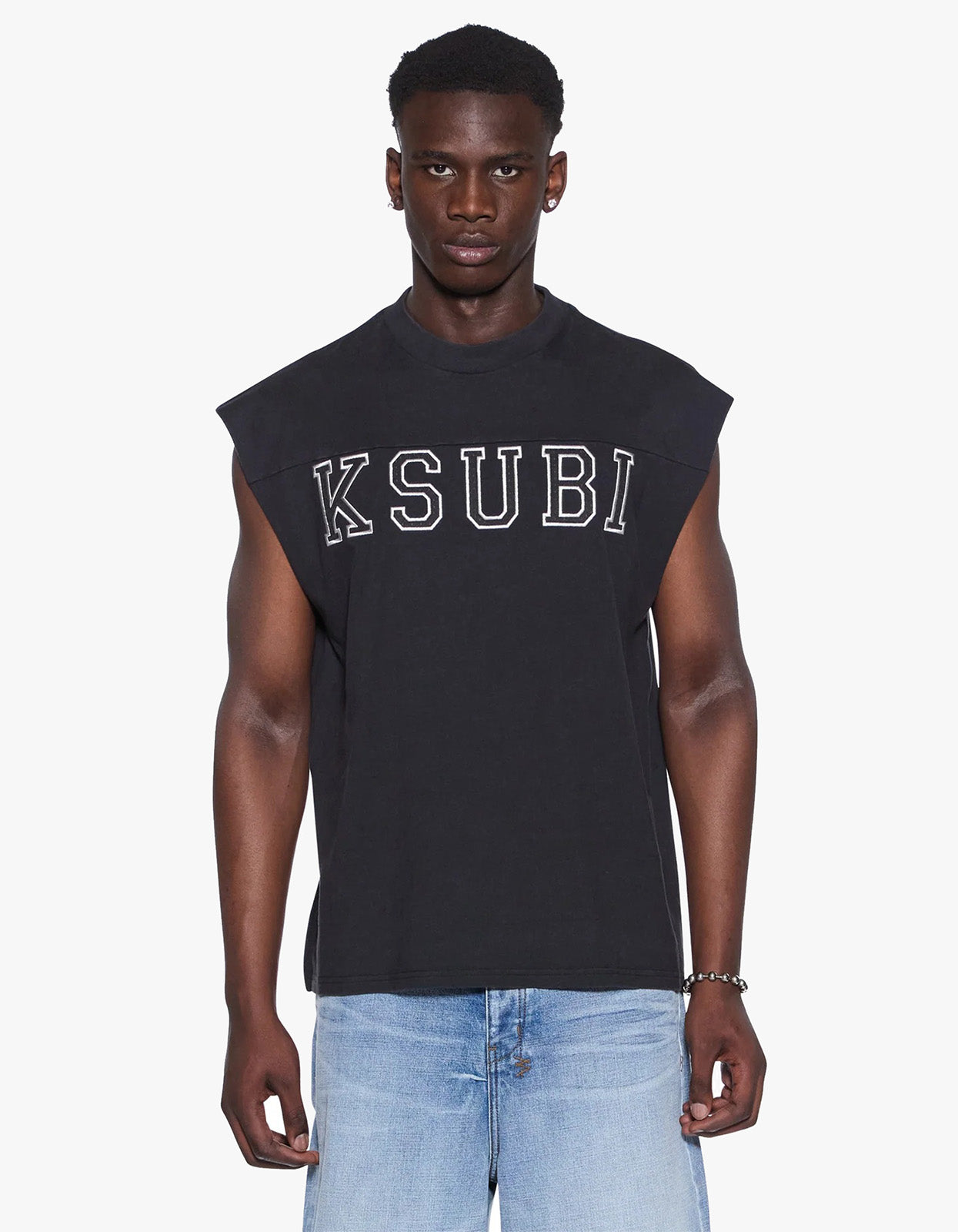 Touchdown Ekcess Cut Off Tank - Jet Black