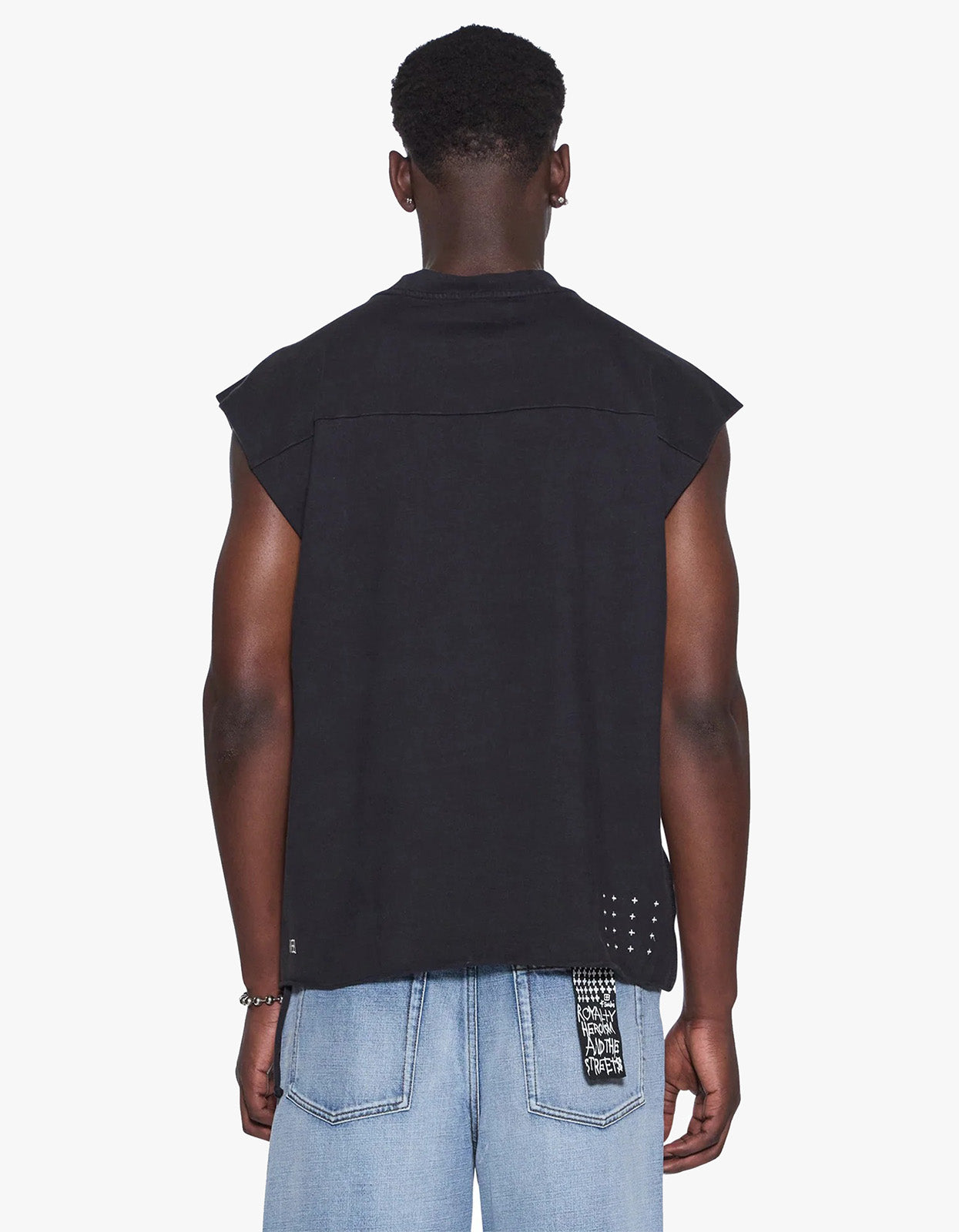 Touchdown Ekcess Cut Off Tank - Jet Black