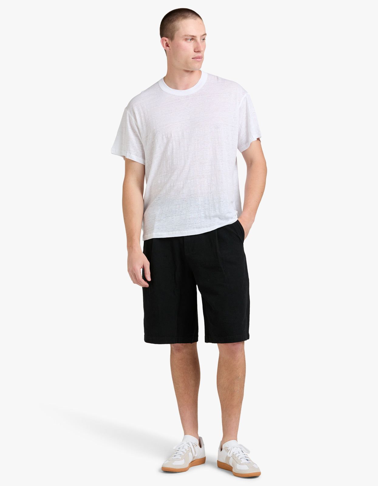 Sid Linen S/S Tee - White