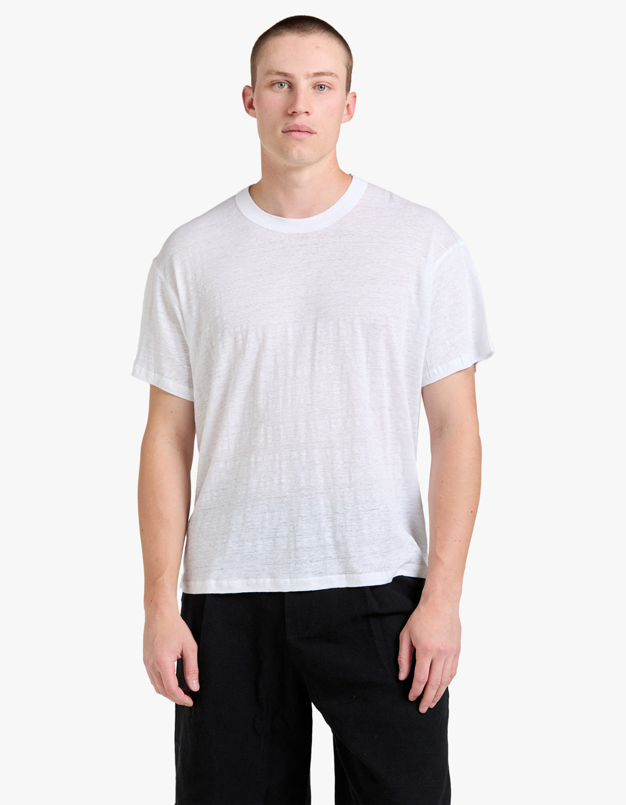 Sid Linen S/S Tee - White